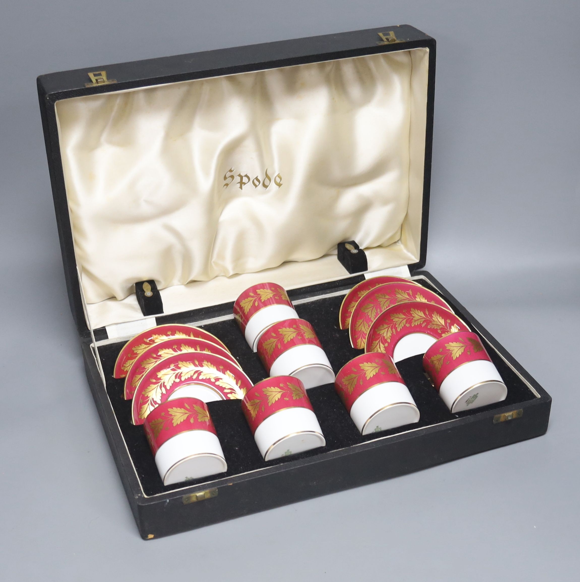 A boxed Spode bone china coffee set